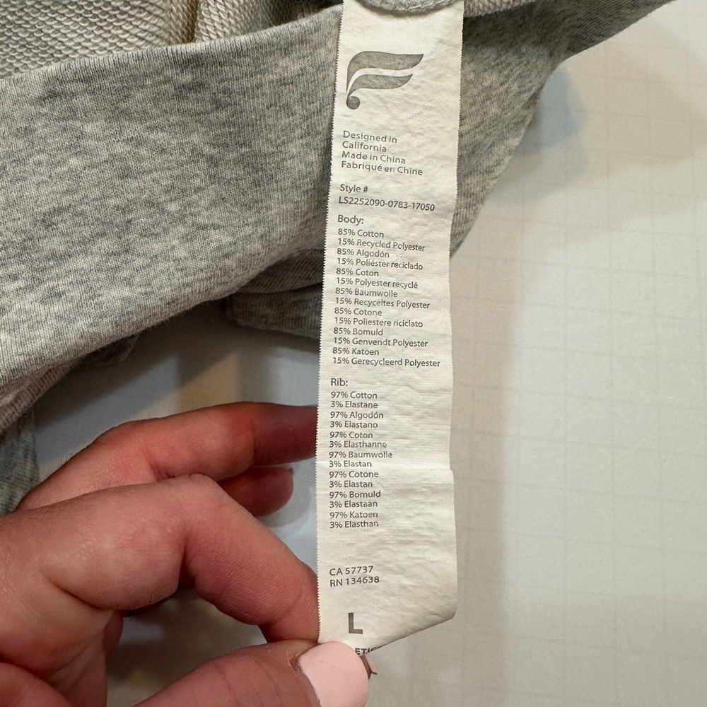 Fabletics Gray Half-Zip Women's Sweater Large - Picture 4 of 6